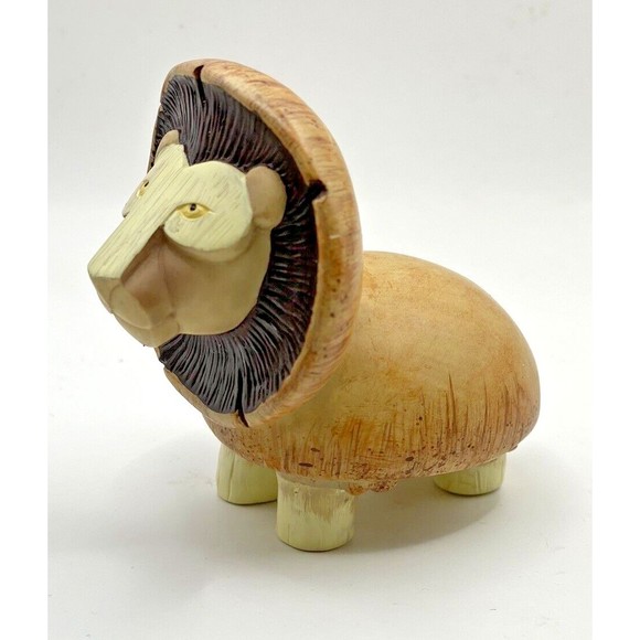 Enesco Home Grown Mushroom Lion Figurine Used No Box - Picture 3 of 10